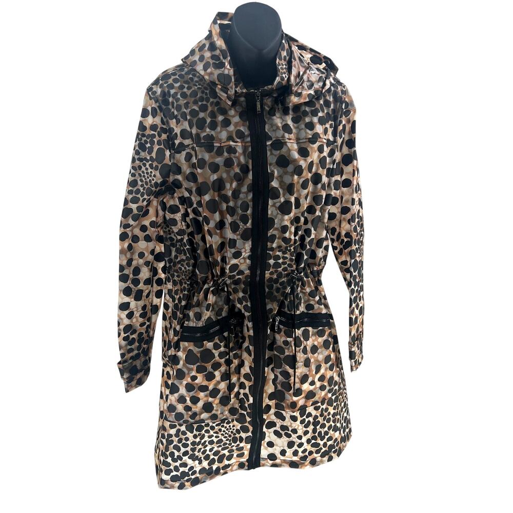 Elie Tahari Trish Sorrel Multi Raincoat NWT